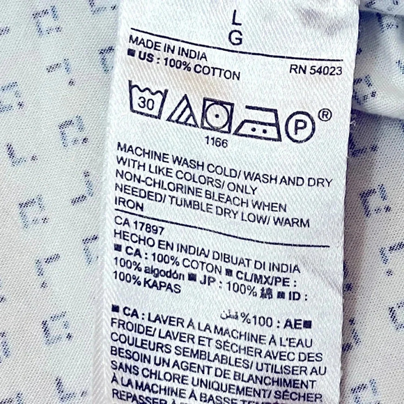 Old Navy Long Sleeve Cotton Button Down‎ Shirt Regular Fit Mens Large Light Blue - Picture 6 of 7